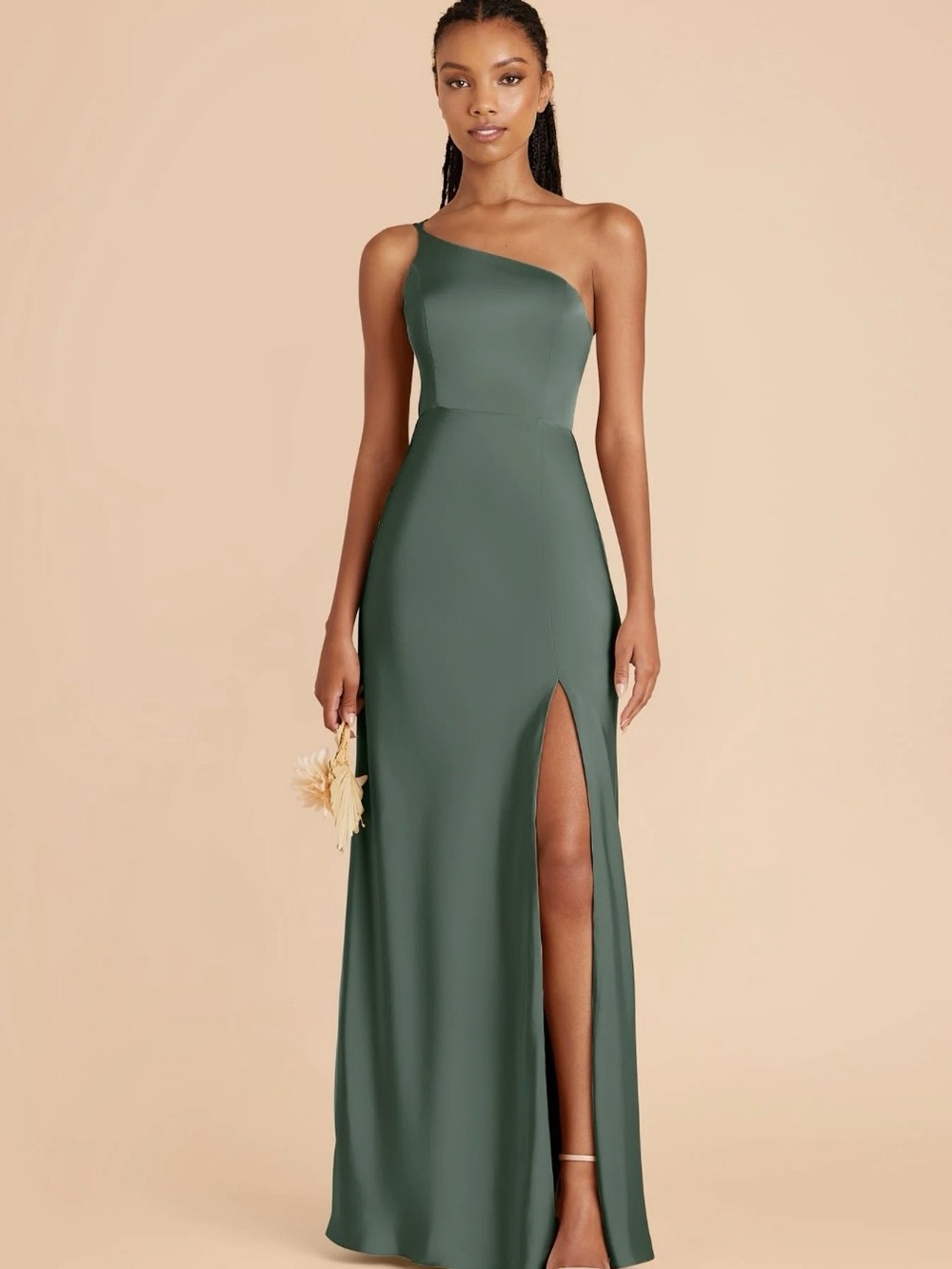 NWT Birdy Grey Eucalyptus Matte Satin Dress – Size S